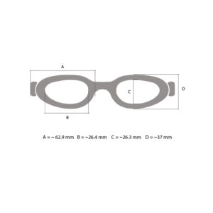 Occhialini graduati Misure optic Envy Automatic Mad Wave vista frontale