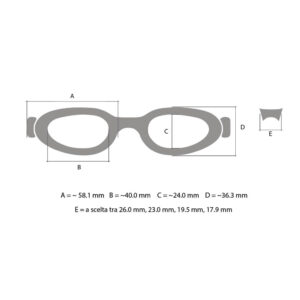 Occhialini Streamline Mad Wave - graduati componibili per (misure)